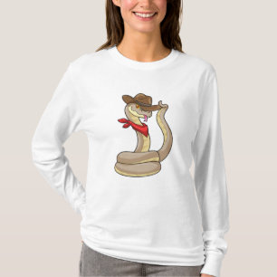 T-shirt Serpent en cowboy avec Écharpe