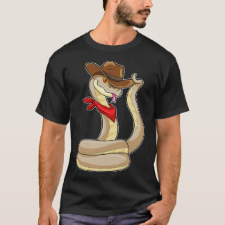 T-shirt Serpent en cowboy avec Écharpe