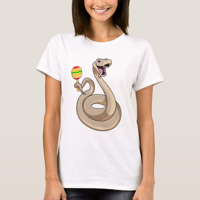 T-shirt Serpent en musicien avec Maracas (Devant)