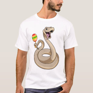 T-shirt Serpent en musicien avec Maracas