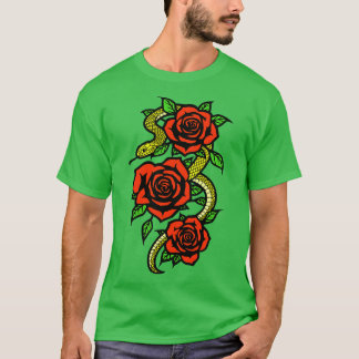 T-shirt Serpent et Rose