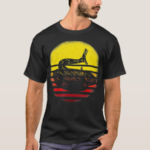 T-shirt Serpent Retro Crotale Vintage Coucher de soleil Co