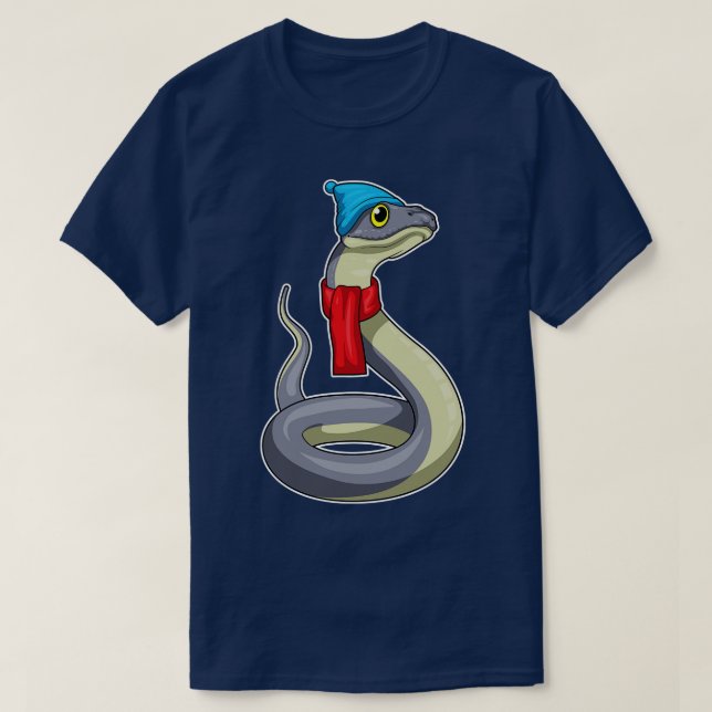 T-shirt Serpent Scarf Beanie (Design devant)