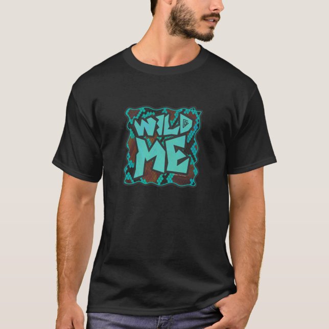 T-shirt Serpent Wild Me Impression Brown et Turquoise (Devant)