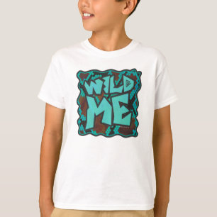 T-shirt Serpent Wild Me Impression Brown et Turquoise