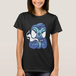 T-shirt Serre Grim Avec Café Cup Pour Les Amis Faux