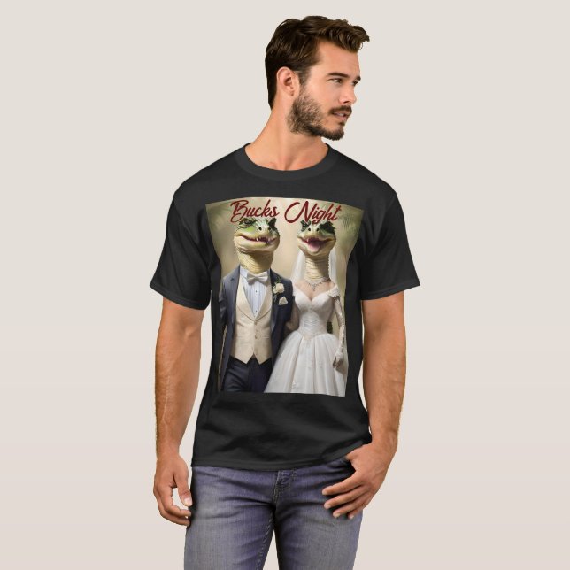 T-shirt "Serrer l'amour : une affaire Mariage crocodilienn (Devant entier)