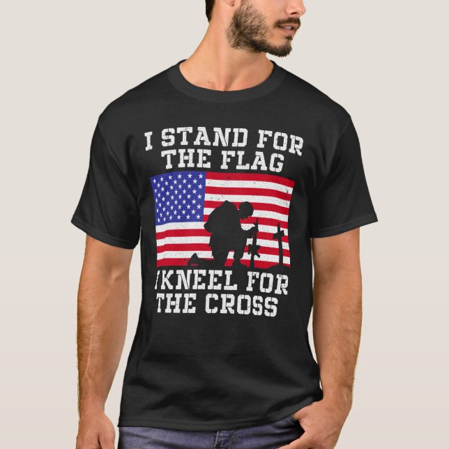 T-shirt Serrez-Vous Pour Le Drapeau, Mélangez Pour Les Vét (Devant)