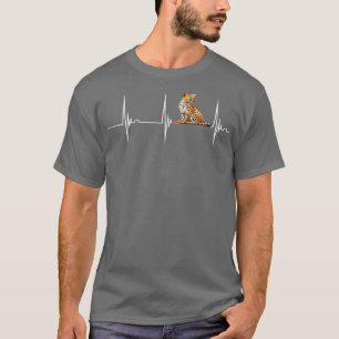 T-shirt Serval Heartbeat EKG Pulse Serval Chat Africain Wi