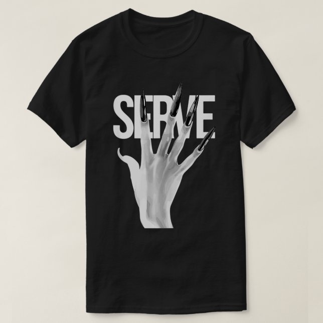T-shirt Servez Nails Gay pride Drag Queen (Design devant)