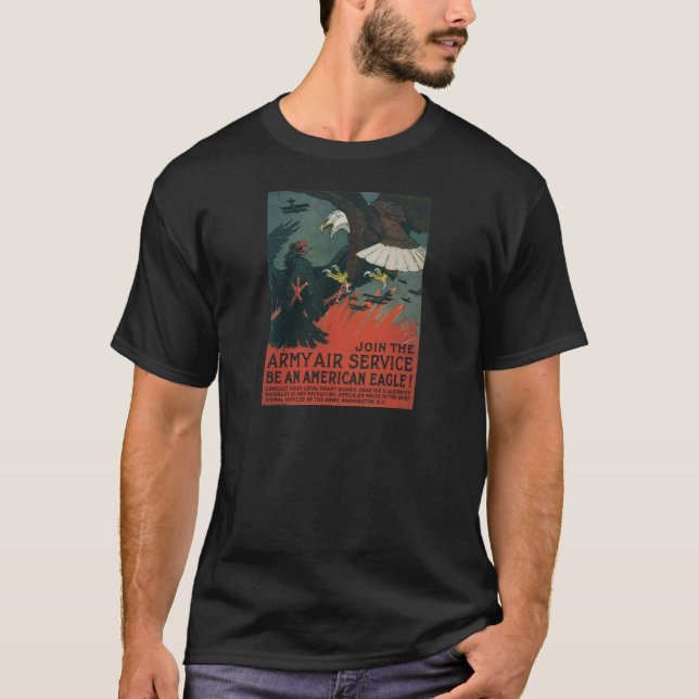 T-shirt Service aérien d'armée circa 1917 (Devant)