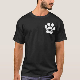 T-shirt Service Chien personnalisé Nom du chien Entraîneur
