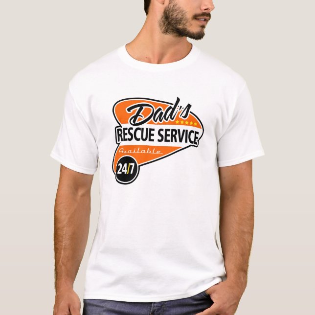 T-shirt Service de délivrance du papa 24/7 - Harley orange (Devant)