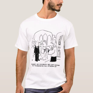 T-shirt Service de l'église mariage Vicar ne peut pas fro