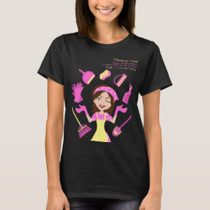T-shirt Service de nettoyage des maisons roses Junior Dail