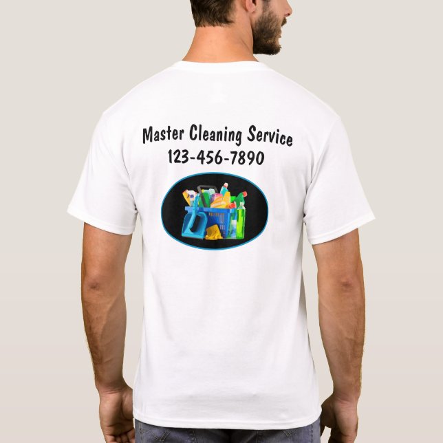 T-shirt Service de nettoyage moderne Chemises de travail d (Dos)