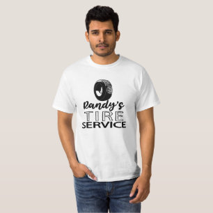 T-shirt Service de pneus de Randy Logo noir Vous Custo