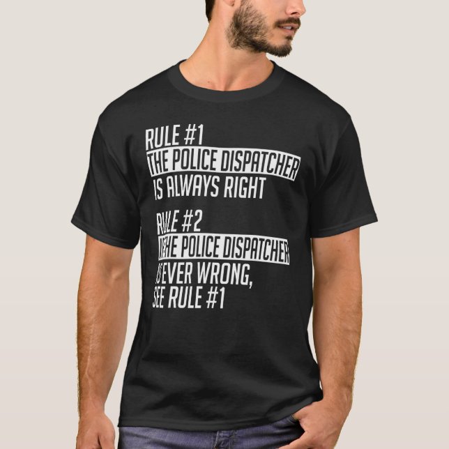 T-shirt Service de police Vêtements Vêtements Vêtus Dispat (Devant)