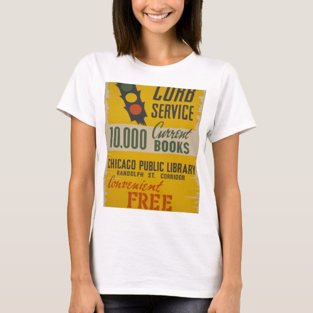 T-shirt Service de restriction de bibliothèque publique de (Devant)