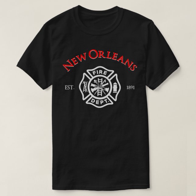 T-shirt Service de Secourt incendie de la Nouvelle-Orléans (Design devant)