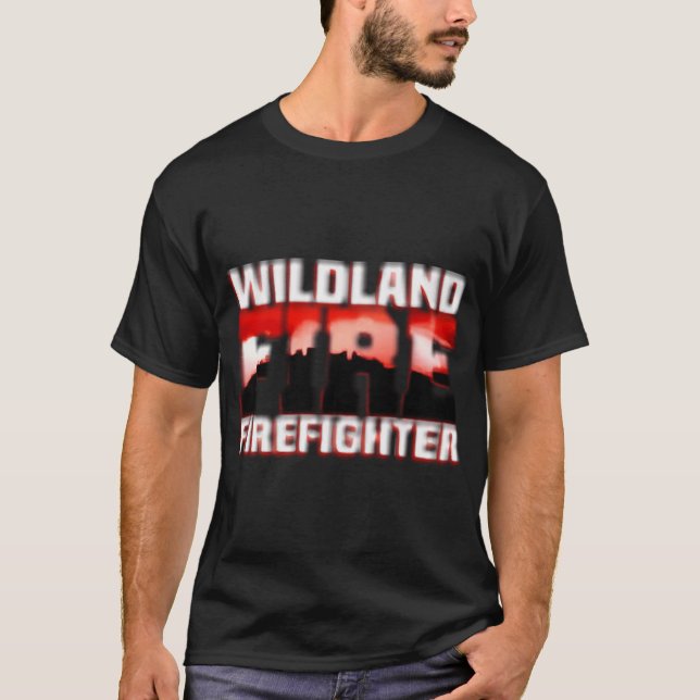 T-shirt Service de Secourt incendie Wildland Pompiers Pomp (Devant)