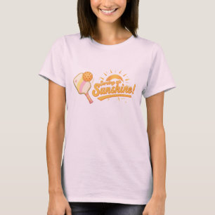 T-shirt Service de Soleil Graphique Pastel de Pickleball d