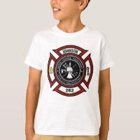 Service d'incendie AJOUTER LE NOM Pompier Insigne 