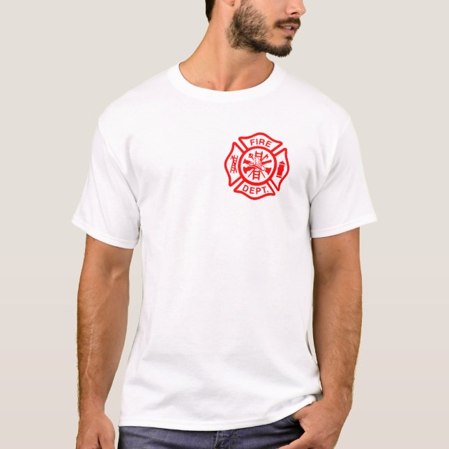 T-shirt Service d'incendie classique Maltese Cross Firefig (Devant)