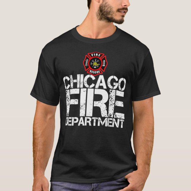 T-shirt Service d'incendie de Chicago T Firehouse Tee (Devant)