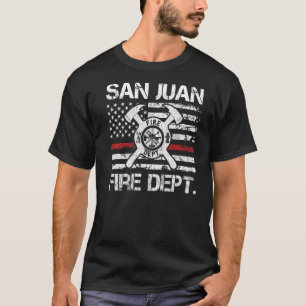 T-shirt Service d'incendie de San Juan Porto Rico Ligne ro