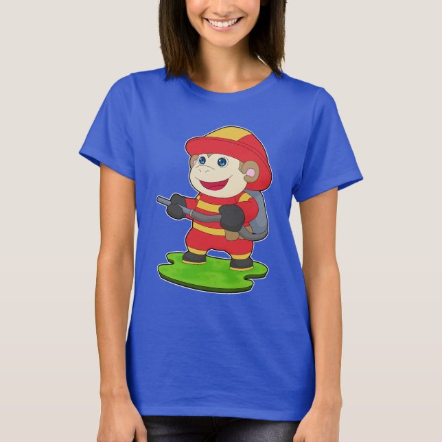 T-shirt Service d'incendie des pompiers singes (Devant)