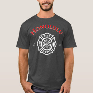 T-shirt Service d'incendie d'Honolulu Hawaii Pompiers
