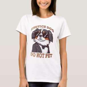 T-shirt Service Dog Ne Pet Pas Amusant