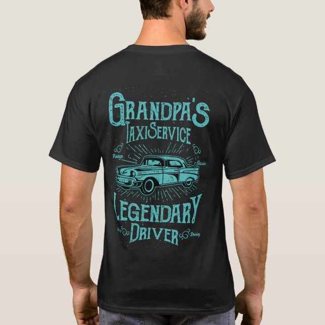 T-shirt Service du taxi du grand-papa - cru (Dos)