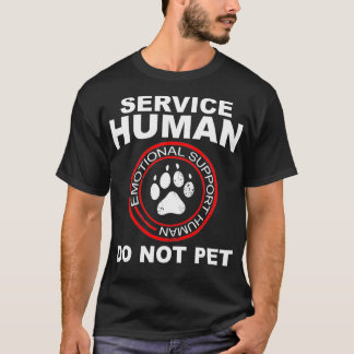 T-shirt Service Humain Drôle Propriétaire Chien Drôle Huma