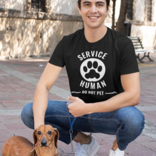 T-shirt Service humain Ne pas caresser