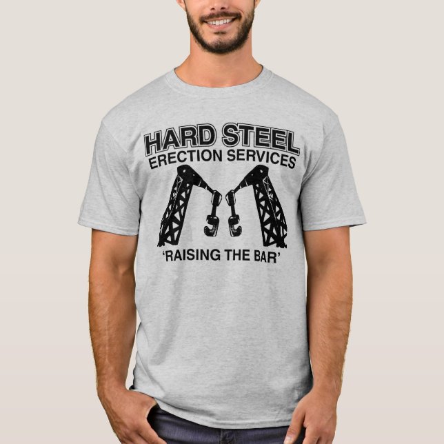 T-shirt Services de construction d'acier dur (Devant)