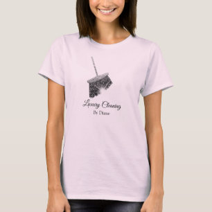 T-shirt Services de nettoyage gris rose Résidence