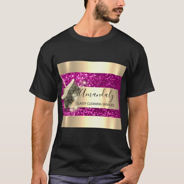 T-shirt Services de nettoyage Maison de femme de ménage ga (Devant)