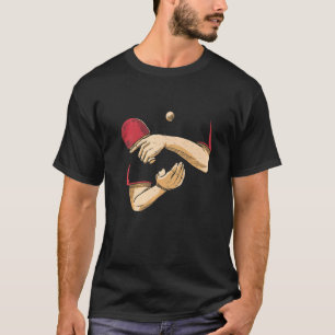 T-shirt Servir Table Tennis Ball Ping Joueur Table Dix