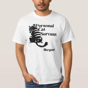 T-shirt Serviteur de chat personnel Nom personnalisé T-shi