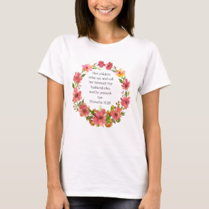T-shirt Ses enfants se lèvent et la traitent de bénie...