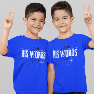 T-shirt Ses Paroles Amen - Verset Biblique Gospel Bleu