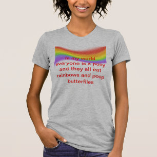 T-shirt Ses tous les arcs-en-ciel et papillons