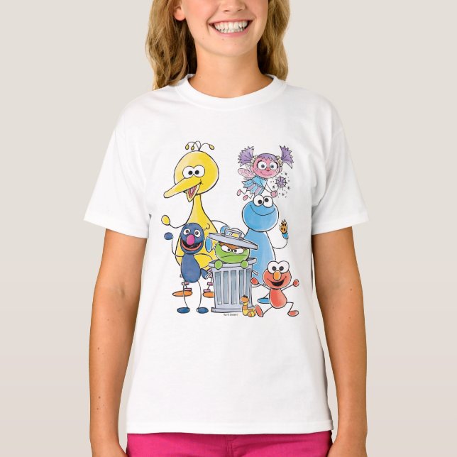 T-shirt Sesame Pals Doodley Graphisme (Devant)