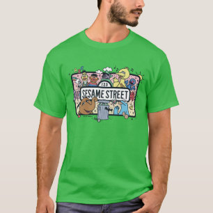 T-shirt Sésame Sésame Sesame Pals signe de Doodle