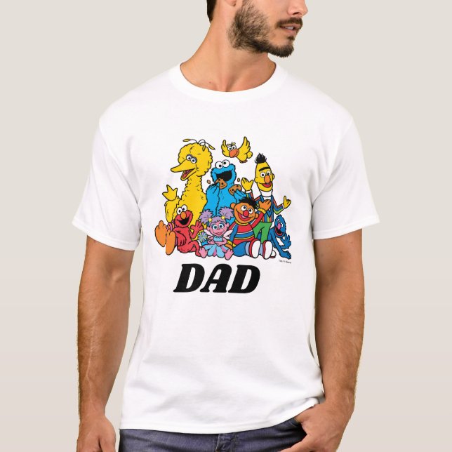 T-shirt Sesame Street Pals 1er anniversaire Papa (Devant)
