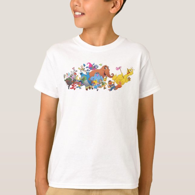 T-shirt Sesame Street Run ! Illustration de caractère (Devant)