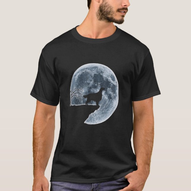 T-shirt Setter irlandais Costume Halloween Lune Silhouette (Devant)