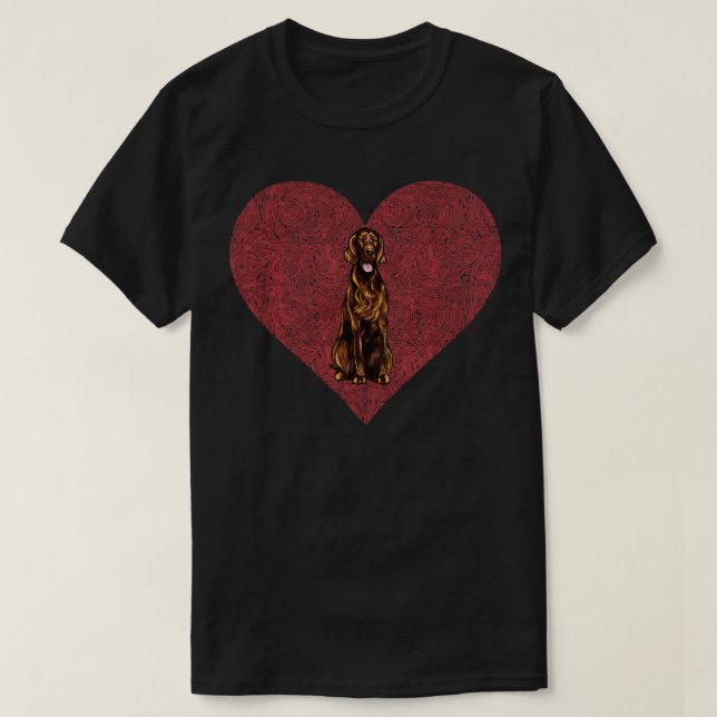 T-shirt Setter irlandais Valentines Day Chien Love Emprein (Design devant)